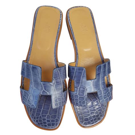 oran hermes sandals|Hermes oran crocodile sandals.